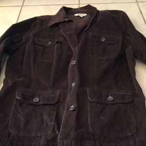 Brown St. John’s Bay Corduroy Button Up Jacket